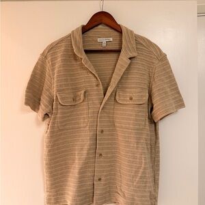 Banana Republic Textured Tan Button-Up Shirt